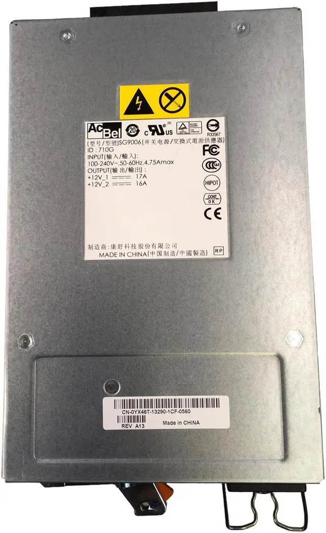 Alt view image 5 of 5 - AcBel SG9006 400W Server Power Supply 0YX46T 071-000-541