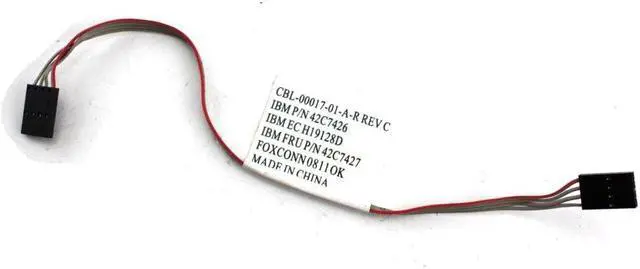 Main image of IBM Foxconn 0811 Cable Server 9" Length 4-Pin 42C7427 42C7426 H19128D CBL-00017-01-A-R