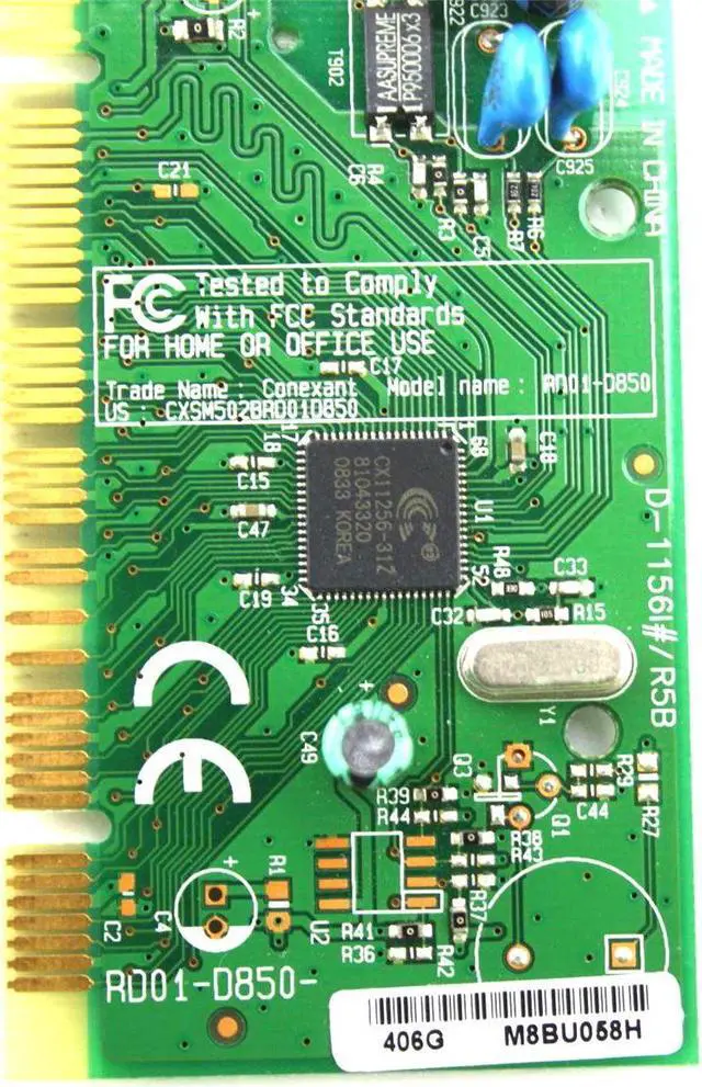 Alt view image 3 of 3 - Dell Optiplex 160 56k Low Profile Internal Modem Card FF959 0FF959 RD01-D850