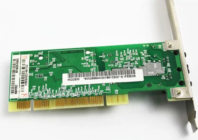 Alt view image 2 of 4 - Conexant Qinii 56PRC High Profile Dual Port Landline PCI Modem Card RD01-D855, 7720000071N, 5L042-002, JF495