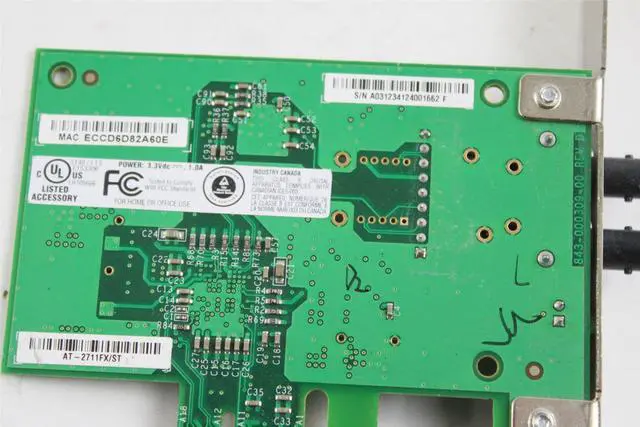 Alt view image 3 of 3 - Allied Telesis AT-2711FX/ST Fast Ethernet Fiber Nic Card 100Fx/Sc PCIe Optical ST 843-000309-00 843-001424-00