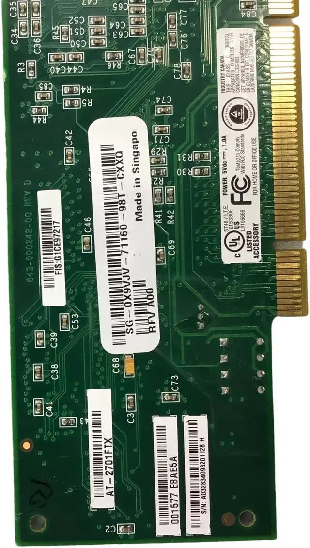 Alt view image 2 of 4 - ALLIED TELESIS AT-2701FX Optical 1GbE NIC High Bracket Adapter 843-000242-00