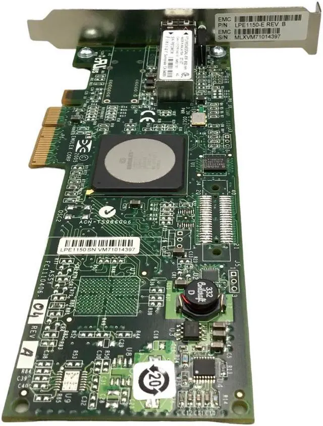 Alt view image 4 of 7 - Dell ND407 Emulex LPE1150-E 4Gb Fibre Channel PCI-E PCIe x4 FC Network Card HBA