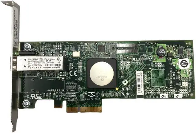 Alt view image 7 of 7 - Dell ND407 Emulex LPE1150-E 4Gb Fibre Channel PCI-E PCIe x4 FC Network Card HBA