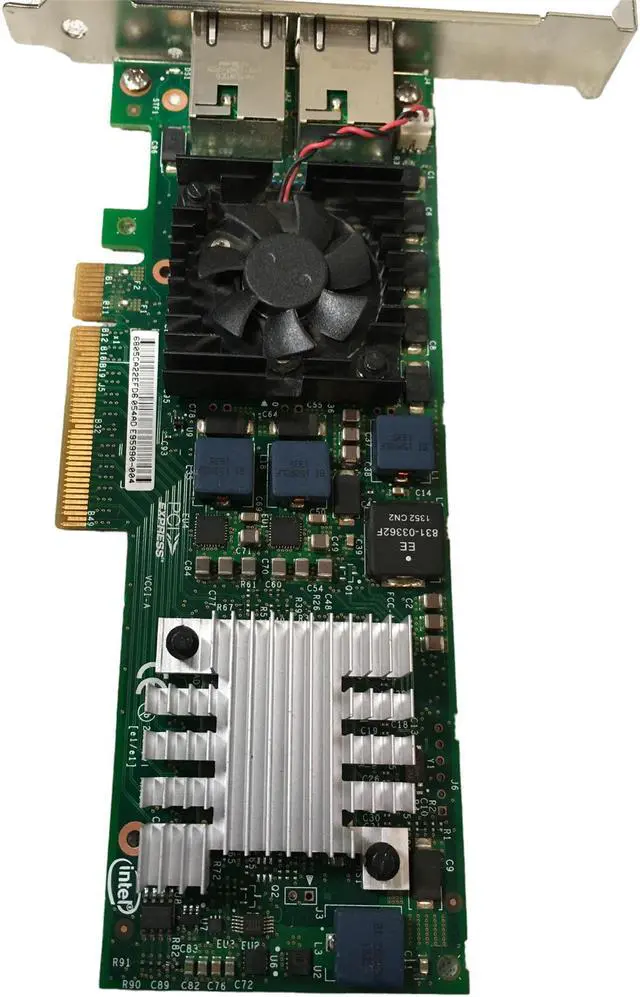Alt view image 5 of 7 - X520-T2 Intel 2 Port 10Gbps PCI-E 2.0 X8 Ethernet Adapter CPU-E76983 E95990-004
