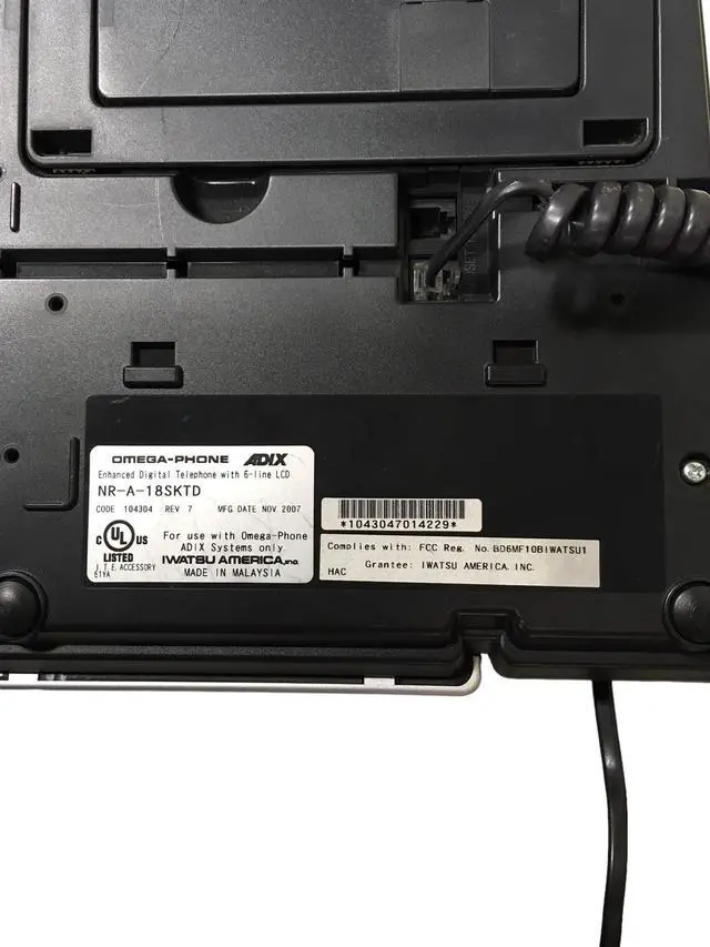 Alt view image 6 of 7 - IWATSU OMEGA-PHONE Enhanced Digital Telephone with 6-line LCD NR-A-18SKTD, ADIX