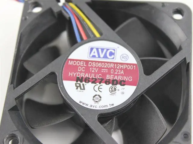 Alt view image 2 of 3 - AVC DS06020R12HP001 12V 0.23A 60mm-6CM 4-PIN 4-WIRE Hydraulic Bearing Computer Cooling Fan 605155-001 594653-001