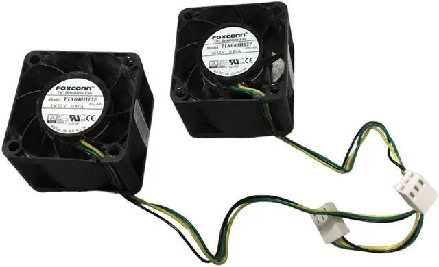 Main image of LOT OF 2 FOXCONN PIA040H12P 4028 DC12V 0.81A computer case PWM cooling fan