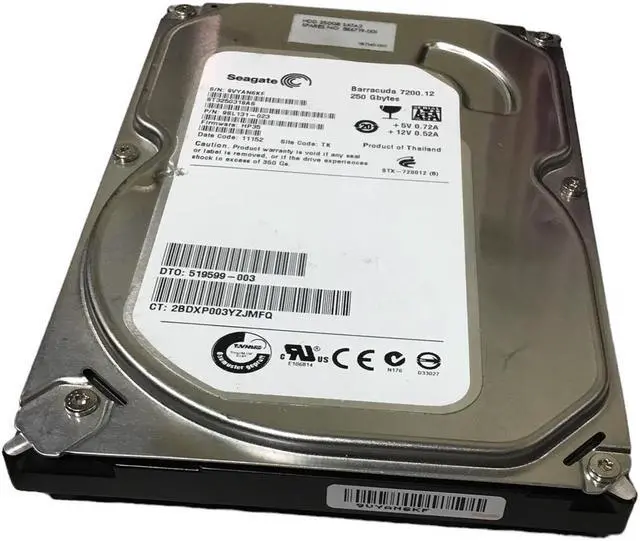 Alt view image 2 of 4 - 250GB HP 586719-001 Seagate Barracuda ST3250318AS 9SL131-023 SATA Hard Drive