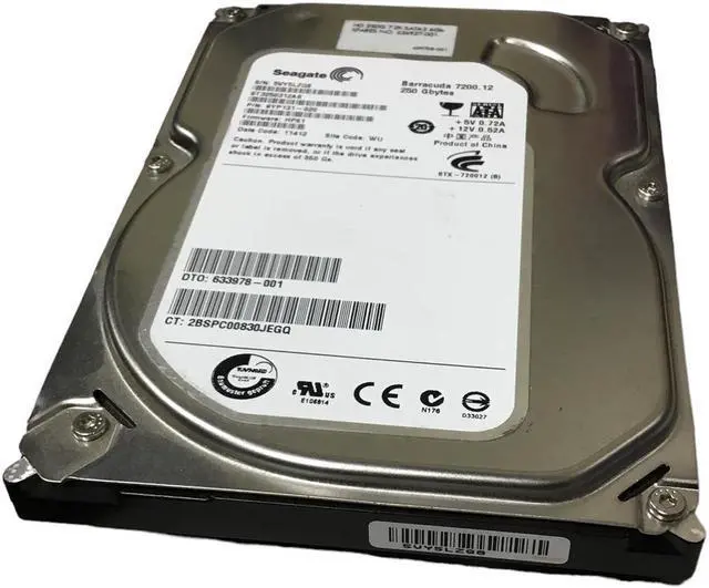 Alt view image 2 of 3 - Seagate ST3250312AS 9YP131-020 FW:HP61 TK 250GB 3.5" Sata Hard Drive, 636927-001