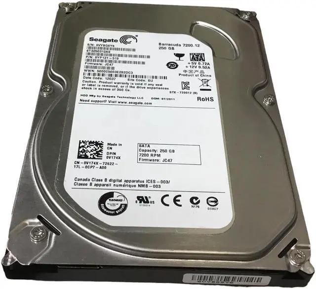 Main image of SEAGATE DELL 0V174X V174X ST3250312AS 250GB 7200 SATA III 3.5" HARD DRIVE