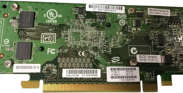 Alt view image 3 of 7 - HP Quadro NVS 290 256MB Video Card Desktop DDR2 SDRAM DirectX 10, OpenGL 2.1 454319-001 456137-001