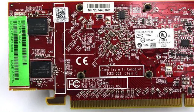 Alt view image 2 of 3 - Dell ATI Radeon X1300 PCI-e x16 High Profile Graphics Video Card 128MB NP720 0NP720 ATI-102A771