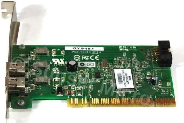 Alt view image 3 of 3 - Dell AFW-2100 PCI Desktop 2-Port IEEE-1394 Expansion Card 0Y9457
