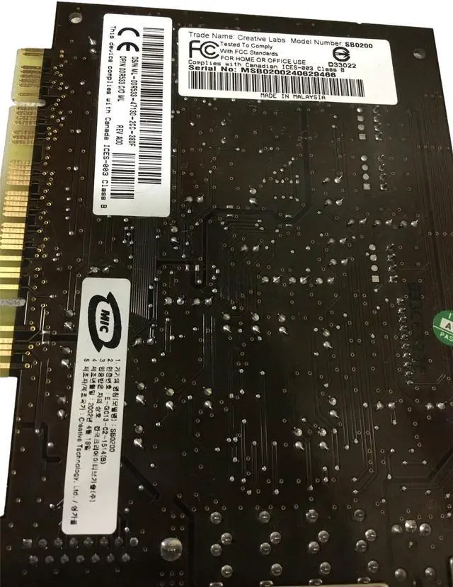 Alt view image 4 of 5 - Dell Creative SB0200 Sound Blaster 5.1 PCI Sound Card 0R533 SB0200