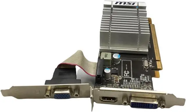 Alt view image 7 of 7 - MSI ATI RADEON R5450 1GB DDR3 PCI VIDEO CARD / M1-3 R5450-MD1GD3H/LP