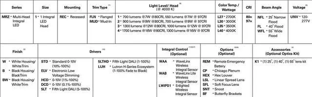 Alt view image 6 of 6 - Cooper Lighting MRZ-1-REC-MUD-2-L30-97-FL-UNV-B-STD 120/277V 50/60HZ 9.2W