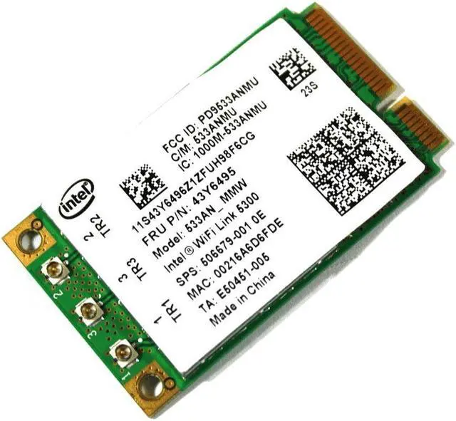Alt view image 3 of 3 - IBM Thinkpad X200 T400 Intel Wireless Card Laptop WiFi 533AN MMW 5300 43Y6495
