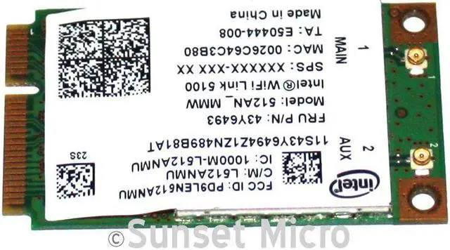 Alt view image 3 of 3 - KEEP 25 OR LESS - IBM Lenovo Thinkpad W500 W700 X200 Intel WIFI Link 5100 Wireless Network Adapter 43Y6461 43Y6393 43Y6493