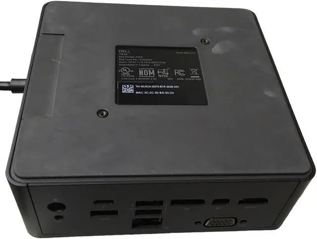 Alt view image 7 of 7 - Dell K16A Docking Station K16A001 USB-C ThunderBolt, W/O Adapter