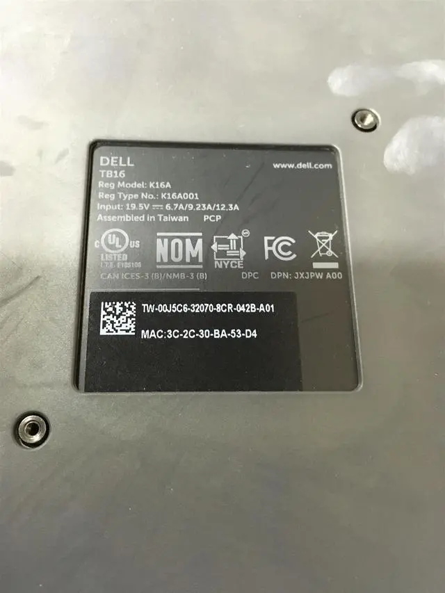 Alt view image 4 of 7 - Dell K16A Docking Station K16A001 USB-C ThunderBolt, W/O Adapter