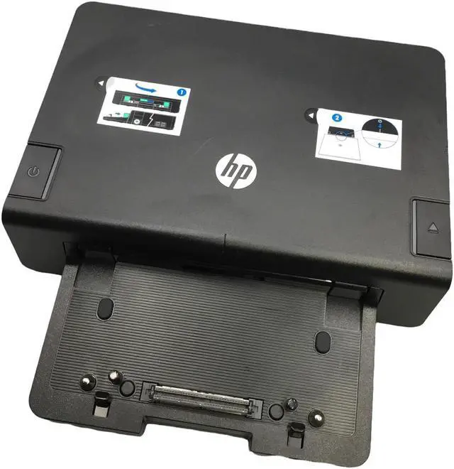 Alt view image 2 of 6 - HP 685340-002 688166-001 Advanced Docking Station Laptop Dual DVI No AC Adapter
