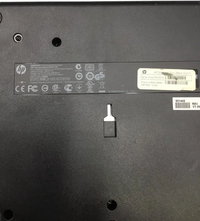 Alt view image 6 of 6 - HP 685340-002 688166-001 Advanced Docking Station Laptop Dual DVI No AC Adapter