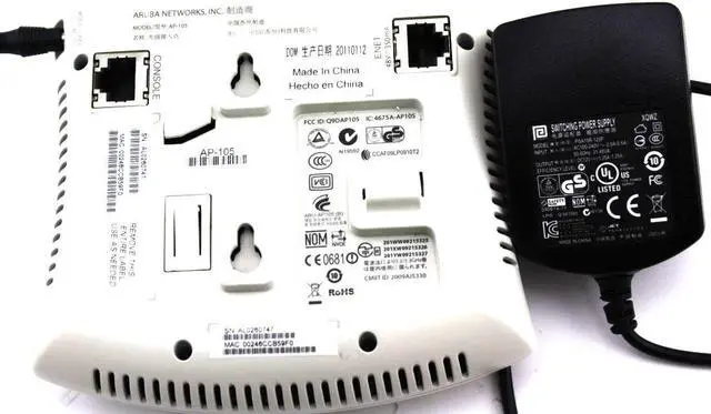 Alt view image 2 of 3 - Aruba AP-105 Access Point W/ DC12V 1.25A AC Adapter PSA15R-120P