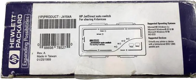 Alt view image 2 of 7 - HP JetDirect 5183-7768 4-Devices Auto Switch J4154A share printer : 088698785270