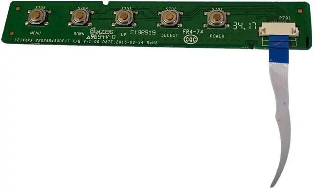 Alt view image 3 of 4 - VIEWSONIC VA2719-2K MONITOR BUTTON BOARD 22025B4300P/T, E198919