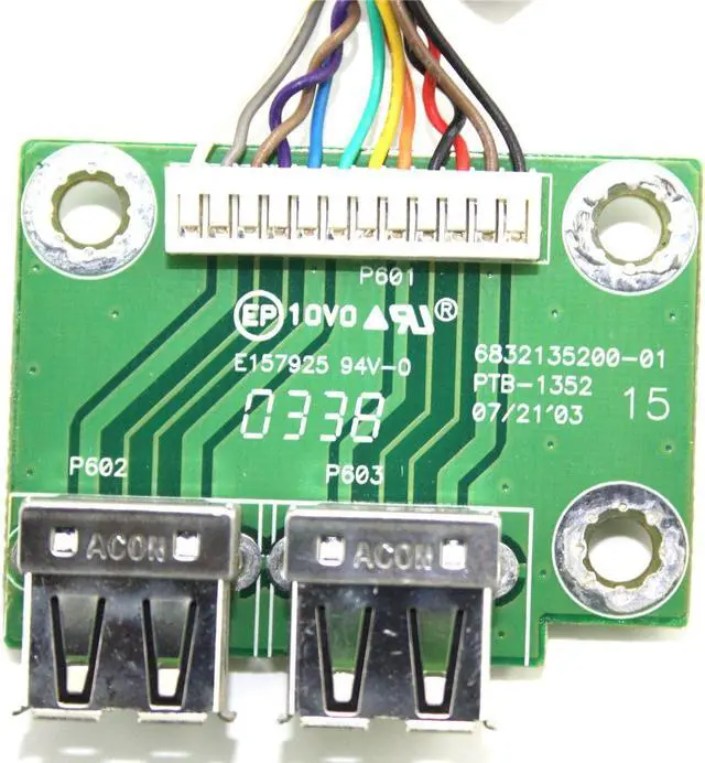 Alt view image 2 of 3 - Dell 1901FP LCD Monitor USB Board 6832135200-01 PBT-1352