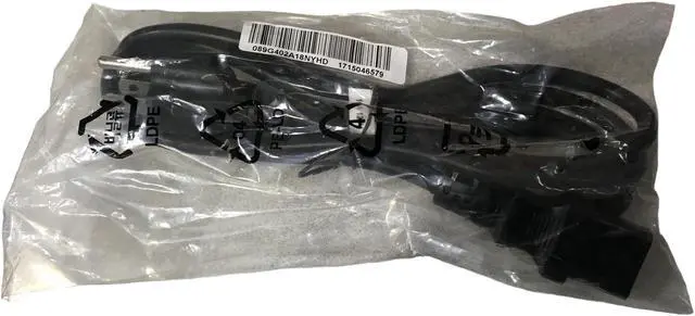 Alt view image 3 of 3 - Dell 089G402A18NYHD 3-Prong 6' AC Power Cord, BLACK