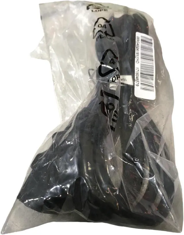 Main image of Dell 089G402A18NYHD 3-Prong 6' AC Power Cord, BLACK