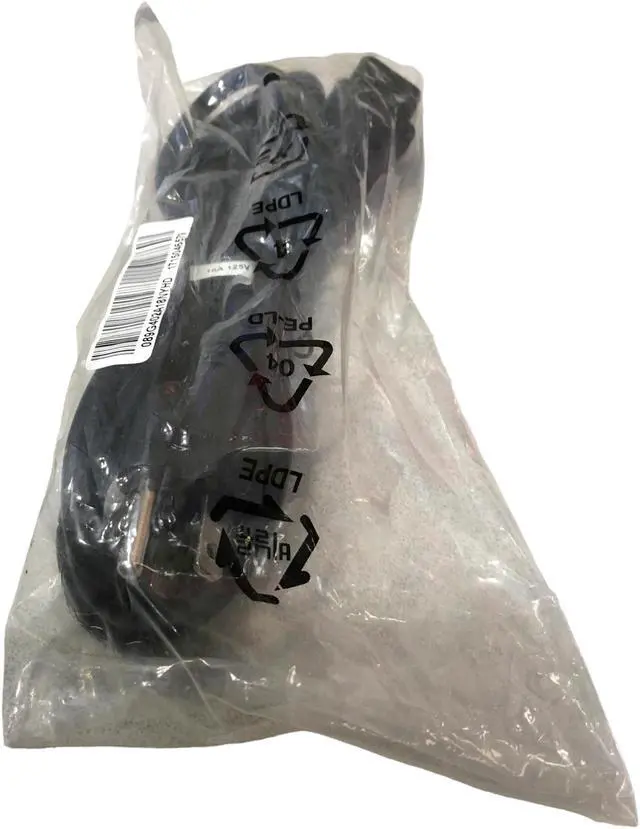 Alt view image 2 of 3 - Dell 089G402A18NYHD 3-Prong 6' AC Power Cord, BLACK