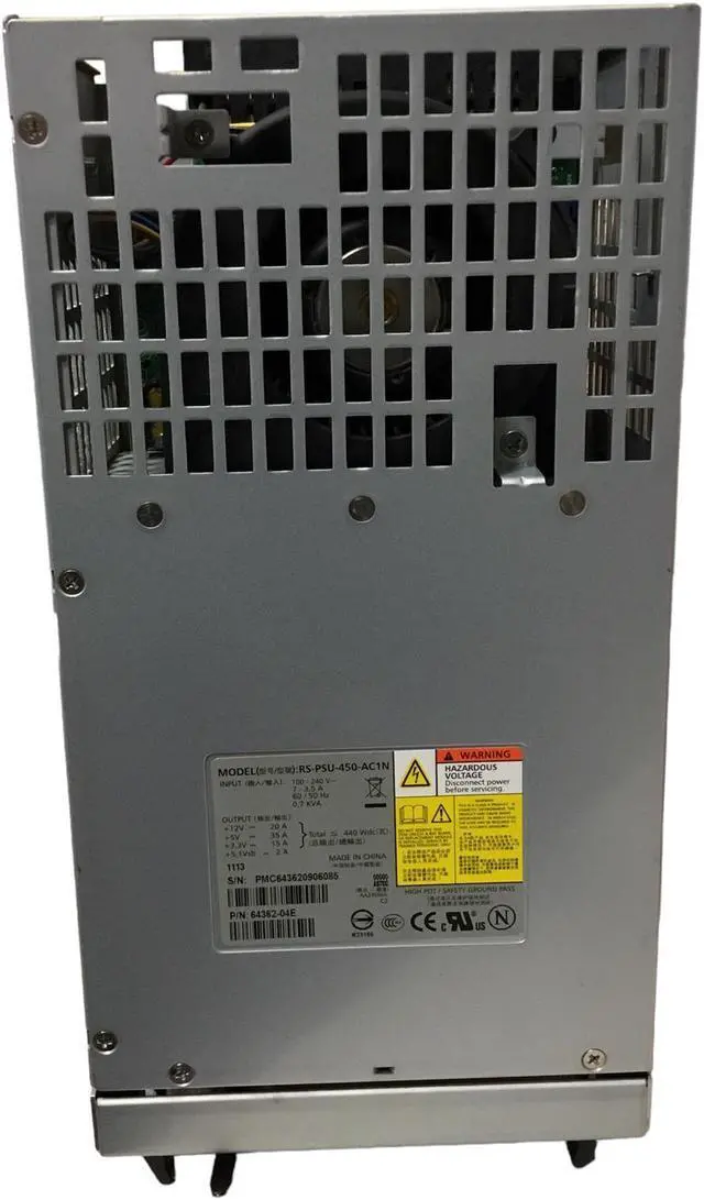 Alt view image 2 of 7 - Dell EqualLogic PS4000 Server Power Supply RS-PSU-450-AC1N 64362-04E 94535-05