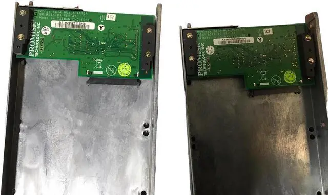 Alt view image 5 of 5 - Lot of 4 Promise GP0548-03 REV A2 VTrak SATA MUX Adapters with HDD Trays