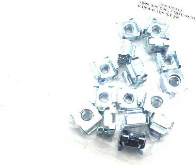 Alt view image 2 of 3 - Server Hardware Pack of 16 NUTS 10-32 0.064-0.105, ST, ZP 113-00068 355-00017