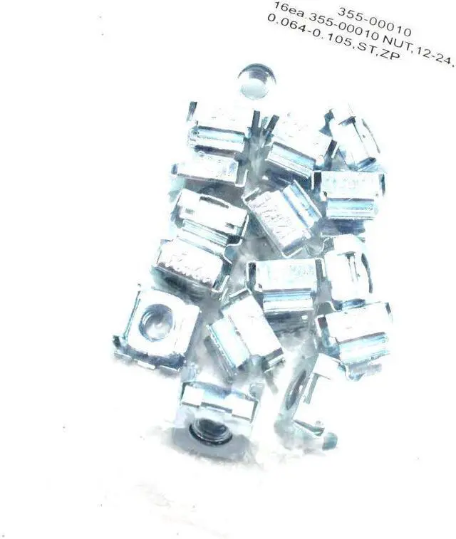 Alt view image 2 of 2 - 113-00068 Server Hardware Pack of 16 NUTS, 12-24, 0.064-0.105, ST,ZP 355-00010