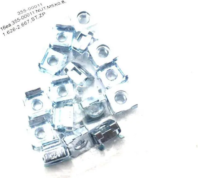 Alt view image 3 of 3 - 113-00068 Server Hardware Pack of 16 NUTS, M5X0.8, 1.626-2.667, ST,ZP 355-00011