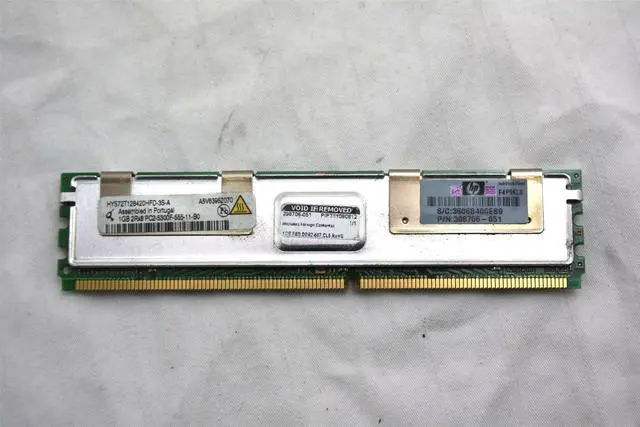 Main image of HP Server Memory 1GB DDR2 2RX8 666GHz ECC 240 Pin C0XYDL7 PC2-5300F-555-11-B0 398706-051