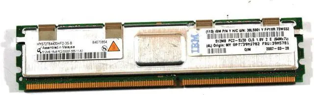 Alt view image 3 of 3 - IBM 1GB Server RAM Server DDR2 ECC PC2-5300F-555 240pin DIMM 512MB 39M5781 38L5901