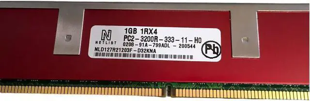 Alt view image 2 of 4 - Dell NLD127R21203F-D32KNA RAM Memory 1GB PC2-3200R DDR2-400 1RX4 ECC