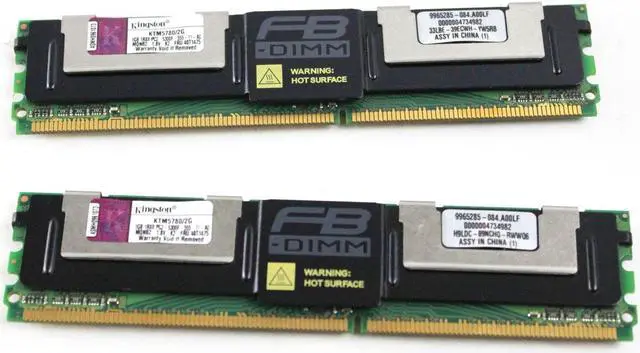 Main image of LOT-OF-2 IBM Kingston KTM5780/2G 1GB DDR2 240-PIN Ram Stick PC2-5300S 40T1475