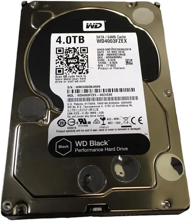 Main image of Western Digital WD4003FZEX-00Z4SA0, 4.0TB Hard Drive.