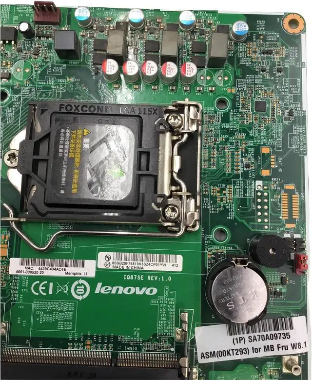 Alt view image 2 of 7 - Lenovo ThinkCentre M93Z All In One IQ87SE Rev: 1.0 4551-000520-20 Motherboard