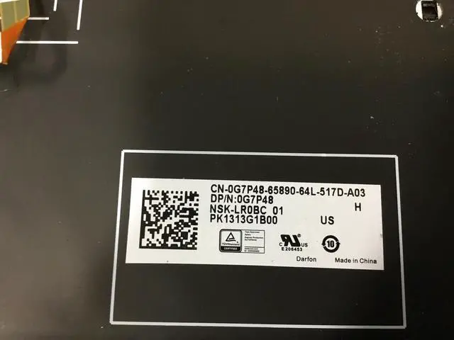 Alt view image 4 of 5 - Dell 0G7P48 PK1313G1B00 US English Keyboard - Backlit Version