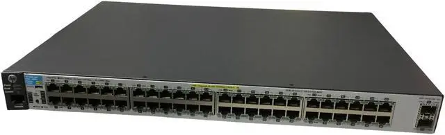 Alt view image 4 of 6 - HP J9853A 2530-48G POE+ -2SFP+ 48 Port Gigabit PoE 2 SFP 10G Network Switch,"Little bit damaged"