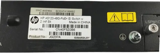 Alt view image 6 of 7 - HP JG237A A5120-48G-POE+ EI Switch 48 Port Gigabit POE Switch