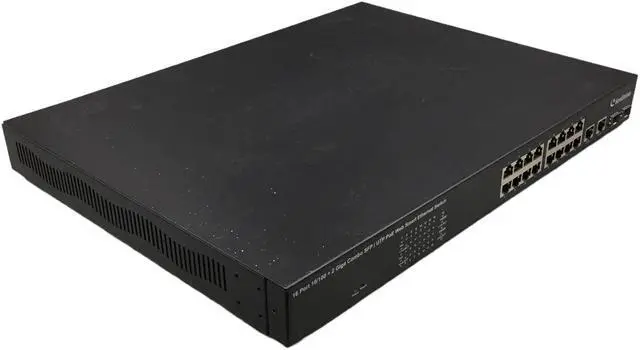 Alt view image 5 of 7 - GeoVision GV-POE1601 16 Port 10/100 Web SMart Ethernet Switch - Tested to Power On