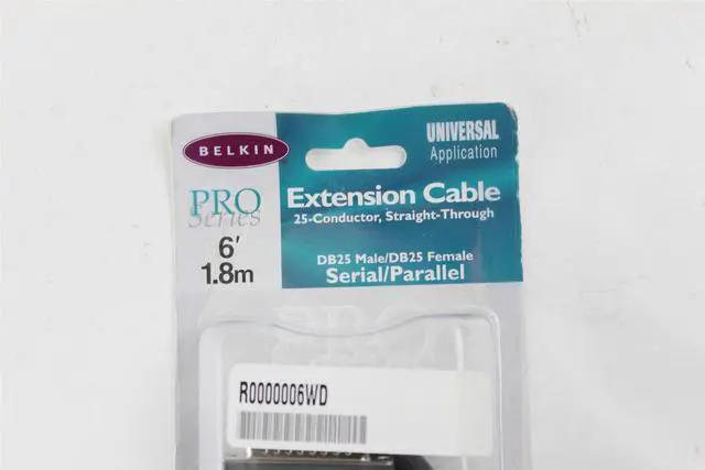 Alt view image 4 of 4 - NEW Belkin Universal Pro Series Printer 6Ft Extension Cable Male DB25 to RS232 Female Serial Parallel Cable 25 Conductor NOS F3D112-06 472283